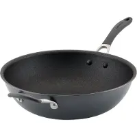 Circulon Wok "A1 Wokpfanne mit Gegengriff, 34 cm", grau (anthrazit), B:19,2cm H:14,9cm L:58cm Ø:34cm, Pfannen, Wok, dreilagig beschichtet, kratzfest, spülmaschinenfest