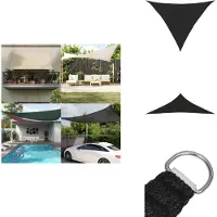vidaXL Sonnensegel 160 g/m² Schwarz 5x5x6 m HDPE - Sonnenschirme & Sonnenschutze