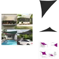 vidaXL Sonnensegel 160 g/m² Schwarz 3x4x5 m HDPE - Sonnenschirme & Sonnenschutze