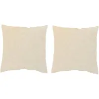 Home wohnideen Dekokissen "LUCIO 2ER PACK MIT FÜLLUNG" Gr. 1, beige (natur, unifarben), B:40cm L:40cm, Polyester, Dekokissen_Sitzkissen_Kissenhüllen, Dekokissen