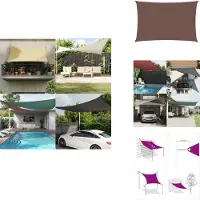 vidaXL Sonnensegel Oxford-Gewebe Rechteckig 2x4 m Braun - Sonnenschirme & Sonnenschutze