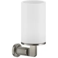 Gessi Inciso Becherhalter zur Wandmontage, mit festem Becher weiß matt, 58507149, Farbe: Finox Optik