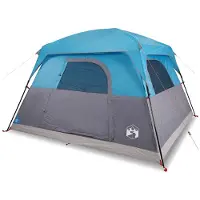 Super Merchant Campingzelt 4 Personen Blau Wasserdicht