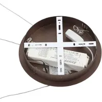 LUCANDE Smart LED-Hängeleuchte Yonam, kaffee, 1-flg., Tuya