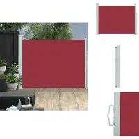 vidaXL Ausziehbare Seitenmarkise 140×500 cm Rot - Sonnenschirme & Sonnenschutze