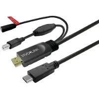 VivoLink PROUSBCHDMIUSBB5-CHARGE, 5 m, USB C, USB 3.2 Gen 1 (3.1 Gen 1), Schwarz