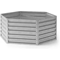OK-Living Hochbeet Silber 129 x 129 cm, Model 39660
