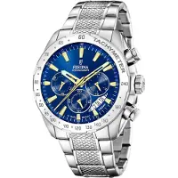 Festina Timeless Chronograph Herrenuhr Blau Edelstahl F20668/2