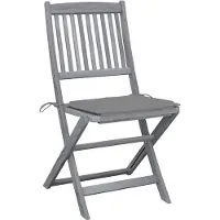 vidaXL Klappbare Gartenstühle 4 Stk. mit Kissen Massivholz Akazie - Gartenstühle