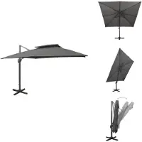 vidaXL Ampelschirm mit Lüftung 300x300 cm Anthrazit - Sonnenschirme & Sonnenschutze