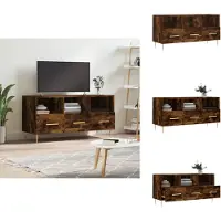 vidaXL TV-Schrank Räuchereiche 102x36x50 cm Holzwerkstoff - TV-Möbel