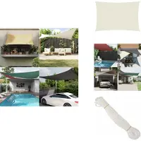 vidaXL Sonnensegel Oxford-Gewebe Rechteckig 2,5x4,5 m Creme - Sonnenschirme & Sonnenschutze