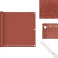 vidaXL Balkon-Sichtschutz Terracotta-Rot 90x300 cm HDPE - Sonnenschirme & Sonnenschutze
