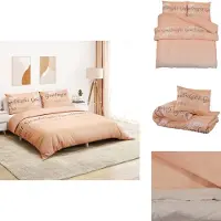 The Living Store Bettwäsche-Set Rosa 240x220 cm Baumwolle