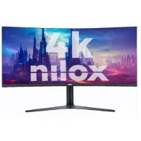 Nilox MONITOR 34" NXM344KD11 ULTRAWIDE 4K CURVO 144HZ 2HDMI 2DP 1MS MMDIA, 86,4 cm (34"), 3440 x 1440 Pixel, UltraWide Quad HD, LED, 1 ms, Schwarz