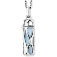 Engelsrufer Damen-Kette Kette Healing Stone 925er Silber Farbstein Engelsrufer Silber/blau