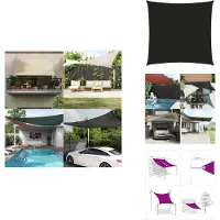 vidaXL Sonnensegel 160 g/m² Schwarz 3x3 m HDPE - Sonnenschirme & Sonnenschutze