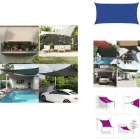 vidaXL Sonnensegel 160 g/m² Blau 2,5x4,5 m HDPE - Sonnenschirme & Sonnenschutze