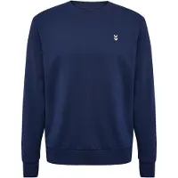 Hummel Sweatshirt "hmlPULSE SWEAT CREWNECK", Herren, Gr. L, blau (marineblaus), Sweatware, Obermaterial: 60% Baumwolle, 40% Polyester, normal, Rundhals, Sweatshirts Sweatshirt