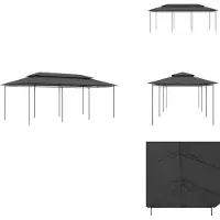 vidaXL Pavillon 600x298x270 cm Anthrazit - Pavillons & Partyzelte