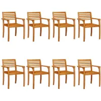 The Living Store Gartenstühle 8 Stk. 59x55x85 cm Massivholz Akazie