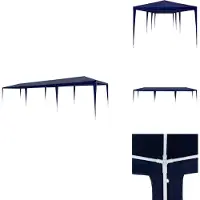 vidaXL Partyzelt 3x9 m PE Blau - Pavillons & Partyzelte