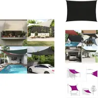 vidaXL Sonnensegel 160 g/m² Schwarz 2,5x3,5 m HDPE - Sonnenschirme & Sonnenschutze