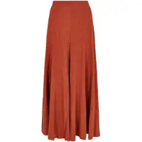 Apricot Palazzohose "Linen Mix Palazzo Trousers", Damen, Gr. M (38), N-Gr, braun (rust), Obermaterial: 85% Viskose CV. 15% Leinen LI., unifarben, Hosen Palazzohose, mit elastischem Bund