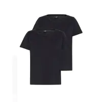 North Bend Rundhalsshirt "Rundhalsshirt NBGita W Set", Damen, Gr. 38, schwarz (schwarz, schwarz), Obermaterial: 60% Baumwolle CO. 40% Polyester PES., Shirts Rundhalsshirt