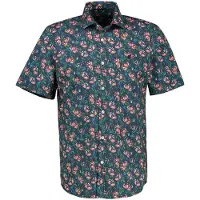 Lerros Kurzarmhemd "Floral gemustertes Halbarmhemd in Übergrößen"