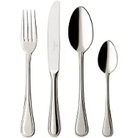 Villeroy & Boch Besteck-Set "Tafelbesteck Merlemont 24er Set silber", silber, Essbesteck-Sets, Besteck-Set