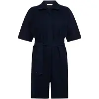 KnowledgeCotton Apparel - Women's Posey Wide Fit Bouclé Suit - Jumpsuit Gr XL blau