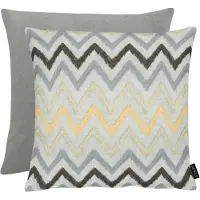 Apelt Dekokissen "Ravenna mit Wendefunktion", grau (grau, gemustert), B:45cm H:5cm L:45cm, Polyester, Dekokissen_Sitzkissen_Kissenhüllen, Dekokissen, inclusive Soft-Kissenfüllung 100% PES