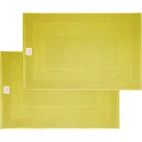 Dyckhoff Hotelmatte "Nature", grün (kiwi), H:3mm, Baumwolle, Badematten, Hotelmatte, 2 teilig