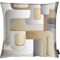 Apelt Dekokissen "Lionel", grau (taupe, bedruckt), B:46cm L:46cm, Polyester, Dekokissen_Sitzkissen_Kissenhüllen, Dekokissen