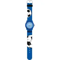 Scout Jungen Armbanduhr Crystal 280305030 Fußball blau