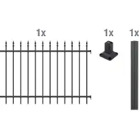 GAH Alberts Alberts "Anbauset Chaussee" Höhe: 100 und 120 cm, Breite: 200 cm, zum Aufschrauben