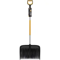 Fiskars X-Series Schneeräumer, Schneeschaufel, Metall, Schwarz, Orange, Ergonomisch, 54,3 cm, 1,57 kg