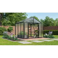 Pergart Vitavia, Aktionsangebot (inkl. 100 Euro Zubehör): Gewächshaus "Zeus Comfort 6200", schwarz, 6,2 m², 10 mm HKP