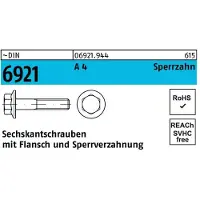 Hörger & Geßler DIN 6921 - Edelstahl A4 - M 5x30 - Sechskantschraube mit Flansch und Sperrverzahnung