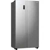 Gorenje NRR9185DABXL Side by Side Kühl-/Gefrierkombination, Gesamtvolumen 550 L, Gefrierteil 192 L, Kühlteil 358 L, Memory und FastFreeze Funktion, Grau Metallic
