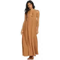 Billabong Maxikleid "Modern Love", Damen, Gr. M, beige (doeskin), Obermaterial:55% Baumwolle 45% Viskose., Kleider Maxikleid