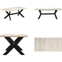 vidaXL Esstisch Weiß 200×100×75 cm Massivholz Mango - Esstisch - Esstische - Esszimmertisch - Esszimmertische