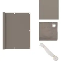 vidaXL Balkon-Sichtschutz Taupe 120x300 cm Oxford-Gewebe - Sonnenschirme & Sonnenschutze