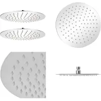 vidaXL Regenduschköpfe 2 Stk. Edelstahl Ø 25 cm - Duschkopf - Duschköpfe - Brausekopf - Brauseköpfe