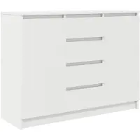vidaXL Sideboard mit Schubladen Weiß 100,5x35x76 cm Holzwerkstoff