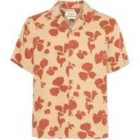 !Solid Kurzarmhemd SOLID "Kurzarmhemd SDPacha", Herren, Gr. S, N-Gr, beige (curds, whey), Obermaterial: 100% Viskose LENZING ECOVERO CV LenzEcov., Shirts Kurzarmhemd