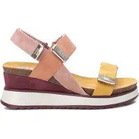 Xti für Damen. 14282202-LILA Sandalen 142822 rosa (38), 5 bis 8 cm, Klettverschluss, Lässig