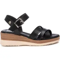 Xti für Damen. 14385104-NEGRO Sandalen 143851 schwarz (38), 3 bis 5 cm, Schnalle, Lässig