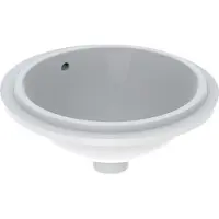Geberit Unterbau-Waschtisch VariForm d 39cm, o. Hahnl., m ÜL, rd, we. K-Tect